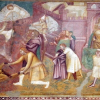 Scuola bolognese, ciclo dell'abbazia di pomposa, 1350 ca., nuovo testamento, 11 entrata in gerusalemme 2 - Sailko