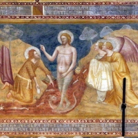 Scuola bolognese, ciclo dell'abbazia di pomposa, 1350 ca., nuovo testamento, 06 battesimo di gesù by Sailko