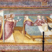 Scuola bolognese, ciclo dell'abbazia di pomposa, 1350 ca., nuovo testamento, 08 miracolo di resurrezione - Sailko