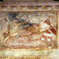 Scuola bolognese, ciclo dell'abbazia di pomposa, 1350 ca., vecchio testamento, 13 davide e golia by Sailko