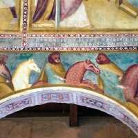 Scuola bolognese, ciclo dell'abbazia di pomposa, 1350 ca., apocalisse, 06 cavalieri con testa leonina 1 by Sailko