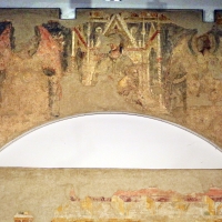 Scuola di vitale da bologna, madonna col bambino e angeli, 1350 ca, dalla porta della chiesa abbaziale - Sailko