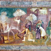 Scuola bolognese, ciclo dell'abbazia di pomposa, 1350 ca., nuovo testamento, 11 entrata in gerusalemme 1 by Sailko