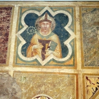 Scuola riminese, affreschi geometrici con bustini di santi, 1350-1400 ca. 02 - Sailko