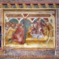 Scuola bolognese, ciclo dell'abbazia di pomposa, 1350 ca., vecchio testamento, 09 giuseppe perdona i fratelli photo by Sailko