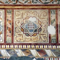 Pomposa, abbazia, refettorio, affreschi giotteschi riminesi del 1316-20, ornati 05 - Sailko