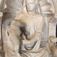 Scuola veneta, madonna in trono col bambino, xv secolo, dal piccolo chiostro della certosa di ferrara, 02