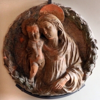 Michele da firenze (attr.), madonna col bambino, da chiesetta in via borso 42 a ferrara