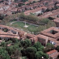 veduta aerea della cittÃ . Piazza Ariostea - Baraldi - Ferrara (FE)