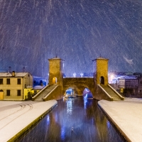 Ponte dei Trepponti con la Neve - Francesco-1978