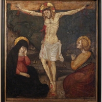 Ambito di giovanni martorelli (emiliano o lombardo), crocifissione, 1400-50 ca - Sailko - Ferrara (FE)