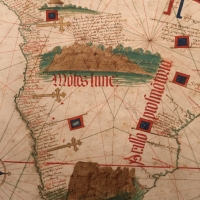Anonimo portoghese, carta navale per le isole nuovamente trovate in la parte dell'india (de cantino), 1501-02 (bibl. estense) 12 - Sailko - Ferrara (FE)