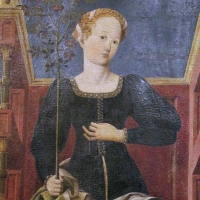 Bottega di cosmÃ¨ tura, musa erato, 1450 ca., dallo studiolo di belfiore, 02 - Sailko - Ferrara (FE)