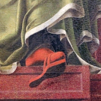 Bottega di cosmÃ¨ tura, musa erato, 1450 ca., dallo studiolo di belfiore, 04 sandalo che sporge - Sailko - Ferrara (FE)