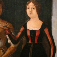 Ercole de' roberti e giovan francesco maineri, lucrezia, bruto e collatino, 1486-93 ca. (galleria estense) 03 - Sailko - Ferrara (FE)