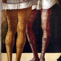 Ercole de' roberti e giovan francesco maineri, lucrezia, bruto e collatino, 1486-93 ca. (galleria estense) 04 gambe - Sailko - Ferrara (FE)