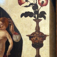 Ercole de' roberti, madonna col bambino tra due vasi di rose, 04 - Sailko - Ferrara (FE)