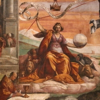 Garofalo, allegoria dell'antico e nuovo testamento con trionfo della chiesa sulla sinagoga, 1523, da s. andrea a ferrara 05 - Sailko - Ferrara (FE)