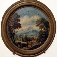 Giuseppe zola (scuola), paesaggio con due viandanti, 1700-40 ca - Sailko - Ferrara (FE)