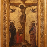 Guariento (attr.), cristo in croce tra la vergine, giovanni e la maddalena, dal convento del corpus domini a ferrara, 1370 ca - Sailko - Ferrara (FE)