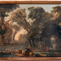 Hubert robert, capriccio con approdo, 1750-1800 ca - Sailko - Ferrara (FE)