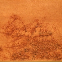 Leonardo da vinci, battaglia fantastica con cavalli, 1515-18 ca. (royal collections) 03 - Sailko - Ferrara (FE)