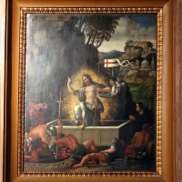 Maestro dei dodici apostoli, resurrezione di cristo col committente, ferrara 1539 - Sailko - Ferrara (FE)