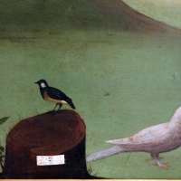 Maestro della maddalena assunta, ascensione di maria maddalena, 1500-10 ca., da s. andrea a ferrara 03 uccelli - Sailko - Ferrara (FE)