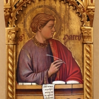 Maestro ferrarese, quattro evangelisti e san maurelio, 1390 ca. 02 matteo - Sailko