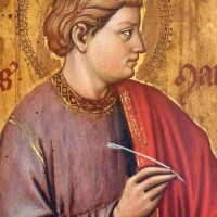 Maestro ferrarese, quattro evangelisti e san maurelio, 1390 ca. 04 matteo - Sailko - Ferrara (FE)