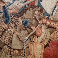 Manifattura fiamminga (prob. tournai), arazzo con la battaglia di roncisvalle, 1475-1500 ca. (v&amp;a) 03 - Sailko