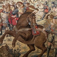 Manifattura fiamminga su dis. di bernard van orley, arazzo con battaglia di pavia e cattura del re di francia, 1528-31 (capodimonte) 04 - Sailko