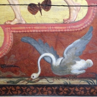 Pittore ferrarese, cassa di clavicembalo con grottesche a tema dionisiaco, 1550-1600 ca. 05 cicogna e biscia - Sailko