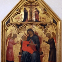 Pittore veneziano, madonna col bambino e due angeli, crocifissione e dolenti, 1350-1400 ca - Sailko