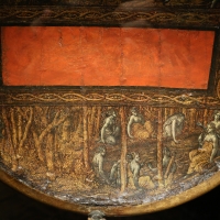 Polidoro da caravaggio, rotella da parata con assedio di cartagena e episodio di diana atteone, 1525-27 ca. (palazzo madama, to) 05 - Sailko