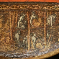 Polidoro da caravaggio, rotella da parata con assedio di cartagena e episodio di diana atteone, 1525-27 ca. (palazzo madama, to) 06 - Sailko