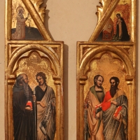 Simone dei crocifissi (attr.), sportelli con annunciazione e quattro santi, 1355-90 ca. 01 - Sailko