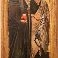 Simone dei crocifissi (attr.), sportelli con annunciazione e quattro santi, 1355-90 ca. 02 jacopo e bartolomeo - Sailko - Ferrara (FE)