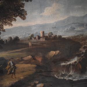 Giuseppe Zola, Paesaggio con cascata, particolare - Nicola Quirico