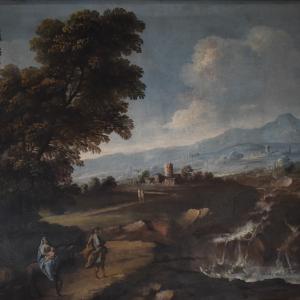 Giuseppe Zola, Paesaggio con cascata, Casa di Ludovico Ariosto Ferrara - Nicola Quirico