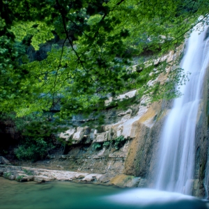 Cascata dell'Acquacheta sull'appennino romagnolo - Archivio foto Provincia Forlì Cesena