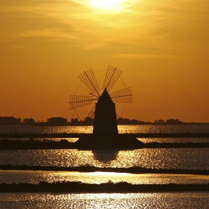 The saltworks at sunset - Paolo Barone