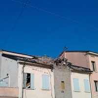 Novi di Modena, Piazza I Maggio, Torre Civica after the earthquake - Francesca Ferrari - Novi di Modena (MO)