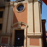 Facciata centrale danno terremoto 29-05-2012, Oratorio di Santa Croce - San Felice sul Panaro - Mimmo Ferrari - San Felice sul Panaro (MO)