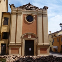 Facciata terremoto 20-05-2012, Oratorio di Santa Croce - San Felice sul Panaro - Mimmo Ferrari - San Felice sul Panaro (MO)