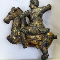 Arte romana, applique da finimento equino con cavaliere al galoppo, bronzo, I-II secolo dc 01 - Sailko - Modena (MO)