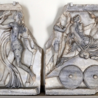 Arte romana, frammenti di sarcofago col trionfo di bacco e arianna, 150 dc ca - Sailko - Modena (MO)