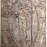 Arte romana, rilievo con aion-phanes entro lo zodiaco, 150 dc ca., probabilmente da un mitreo - Sailko - Modena (MO)