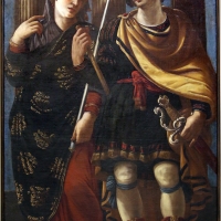 Bottega di bernardino cervi, ritratti ideali di matilde di canossa e di aldobrandino d'este, 1627-28 - Sailko - Modena (MO)