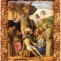 Cima da conegliano, compianto sul cristo morto coi ss. francesco e bernardino, 1502-1505 ca. 01 - Sailko